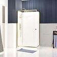 AURLANE - Cabine de douche Goldy 80x110cm - Or brossé - vignette