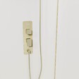 AURLANE - Cabine de douche Goldy 80x110cm - Or brossé - vignette