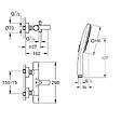 GROHE - Pack bain douche thermostatique Precision Get avec douchette stick 1 jet + Flexible 200 cm - vignette
