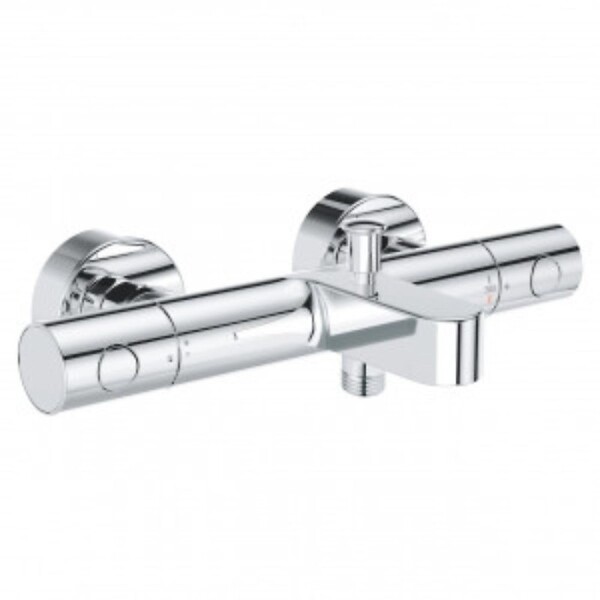 GROHE - Pack bain douche thermostatique Precision Get avec douchette stick 1 jet + Flexible 200 cm - large