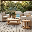 NATUREL - Table d'appoint ronde de jardin en teck massif, 50x50x43 cm, fabrication artisanale, deux plateaux (NATOFTB5050R) - vignette