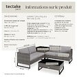 TECTAKE - Salon de jardin en polyrotin Ostuni gris tacheté/gris - vignette