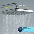 GROHE - Vitalio Comfort 250 Colonne de douche avec mitigeur thermostatique + Douche de tête + Douchette 2 jets, chrome (26696002X) - vignette