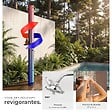 TECTAKE - Douche solaire noire et grise en pvc 40 l avec pommeau orientable et mitigeur monocommande - vignette