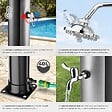TECTAKE - Douche solaire noire et grise en pvc 40 l avec pommeau orientable et mitigeur monocommande - vignette