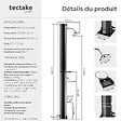 TECTAKE - Douche solaire noire et grise en pvc 40 l avec pommeau orientable et mitigeur monocommande - vignette