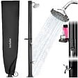 TECTAKE - Douche solaire écologique avec étagère noire construction résistante 20 l mitigeur monocommande - vignette