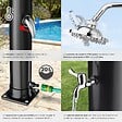 TECTAKE - Douche solaire écologique avec étagère noire construction résistante 20 l mitigeur monocommande - vignette