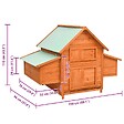 VIDAXL - vidaXL Poulailler 150x96x110 cm Bois de sapin massif - vignette