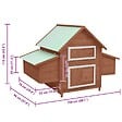 VIDAXL - vidaXL Poulailler Moka et blanc 150x96x110 cm Bois de sapin massif - vignette
