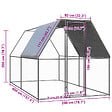 VIDAXL - vidaXL Poulailler d'extérieur 2x4x2 m Acier galvanisé - vignette
