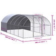 VIDAXL - vidaXL Poulailler d'extérieur 3x6x2 m Acier galvanisé - vignette