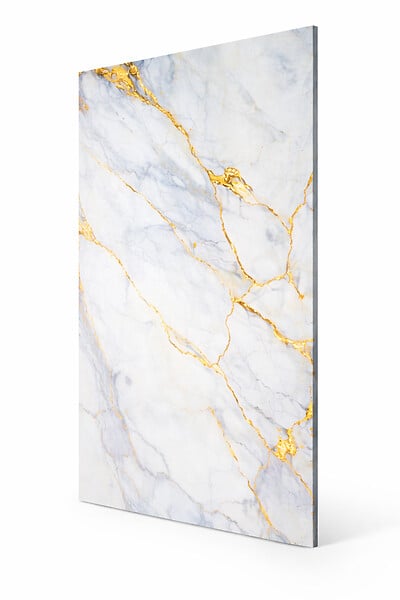 PROTOCOLE HOME - Panneau mural effet marbre LUNA GOLD 122x260 cm 3 mm - large