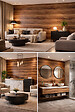 PROTOCOLE HOME - Panneaux muraux effet bois WALLNUT - revêtement mural 122x260 cm, ép. 3 mm - vignette