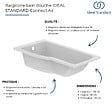 IDEAL STANDARD - Ideal Standard baignoire pour bain douche 150x80 asymétrique Connect Air droite blanc - vignette