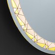 KIAMAMI VALENTINA - Miroir Rond Rétro-Éclairé De 60 Cm Avec Inserts Colorés - vignette