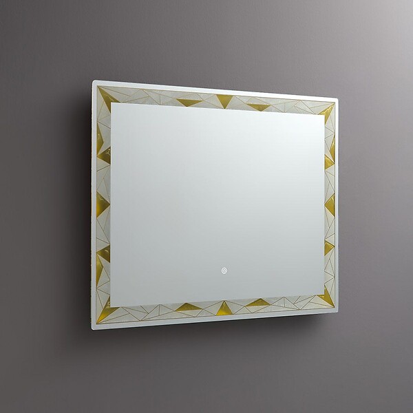 KIAMAMI VALENTINA - Miroir 90X70 Avec Finition Satinée Colorée Et Inserts Lumineux À Leds - large