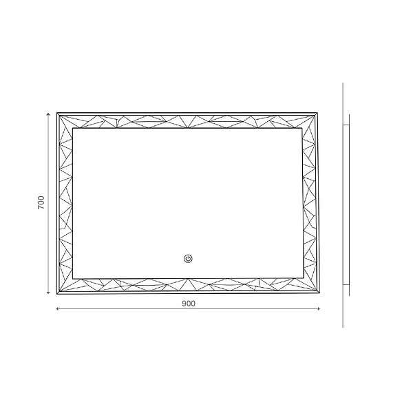 KIAMAMI VALENTINA - Miroir 90X70 Avec Finition Satinée Colorée Et Inserts Lumineux À Leds - large
