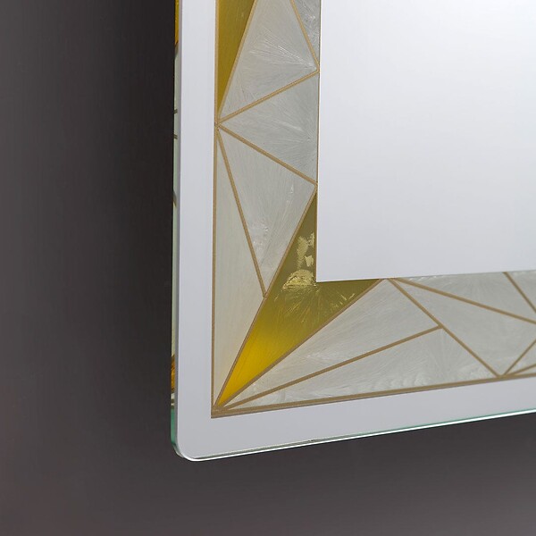 KIAMAMI VALENTINA - Miroir 90X70 Avec Finition Satinée Colorée Et Inserts Lumineux À Leds - large