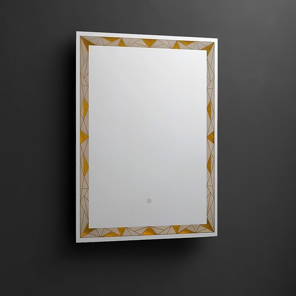 KIAMAMI VALENTINA - Miroir Mural Rectangulaire Éclairé Par Led 60X80 - large