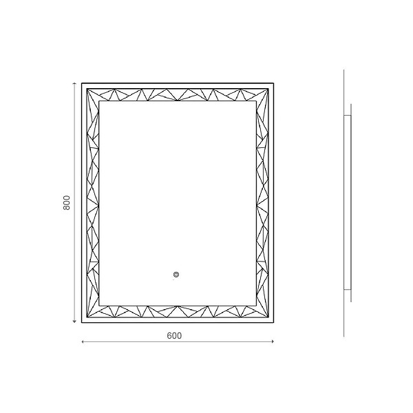 KIAMAMI VALENTINA - Miroir Mural Rectangulaire Éclairé Par Led 60X80 - large