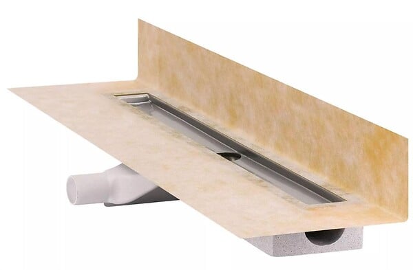 SCHLUTER - Caniveau à sortie horizontale pour douche à l'italienne KERDI LINE F 40 - Longueur: 900 mm - large
