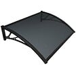 VOUNOT - Auvent de porte marquise 100x80 cm en Polycarbonate anti UV Anthracite - vignette