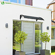 VOUNOT - Auvent de porte marquise 100x80 cm en Polycarbonate anti UV Anthracite - vignette