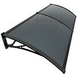 VOUNOT - Auvent de porte marquise 200x80 cm en Polycarbonate anti UV Anthracite - vignette