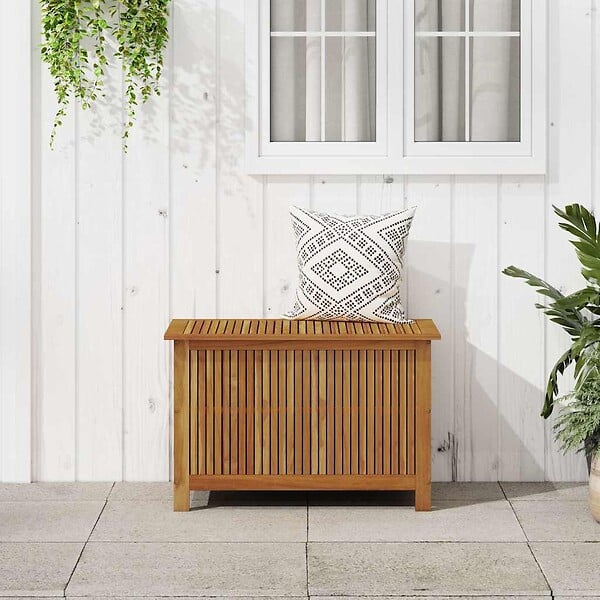 VIDAXL - vidaXL Boîte de rangement de jardin 90x50x58 cm bois d'acacia massif - large