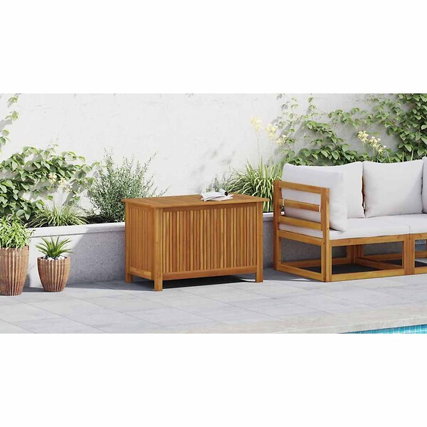 VIDAXL - vidaXL Boîte de rangement de jardin 90x50x58 cm bois d'acacia massif - large