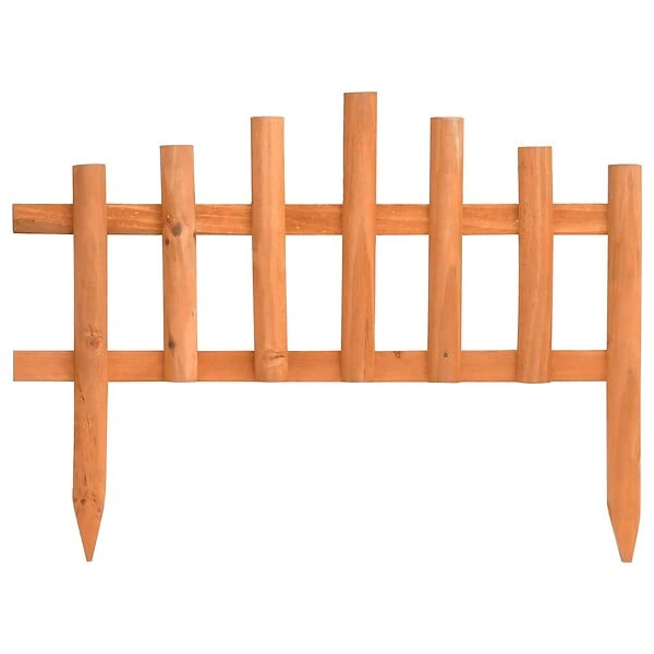 VIDAXL - vidaXL Bordure de jardin 10 pcs Bois de sapin 4,4 m - large