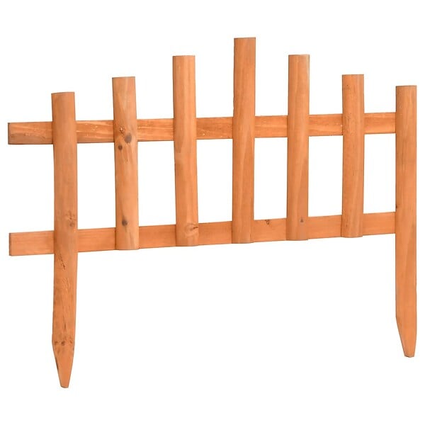 VIDAXL - vidaXL Bordure de jardin 10 pcs Bois de sapin 4,4 m - large
