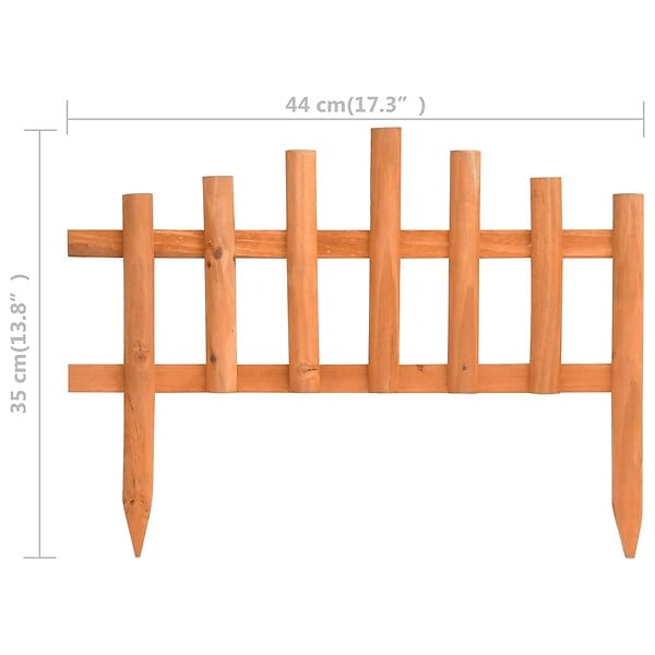 VIDAXL - vidaXL Bordure de jardin 10 pcs Bois de sapin 4,4 m - large