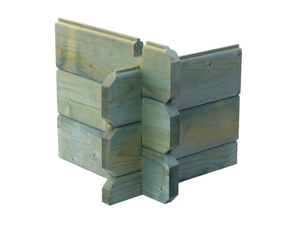 ALTANKA - Abri de jardin en bois - 9m2 - 3x3m - Traité - Ep. 28mm - Couleur: vert - DOM458 - large