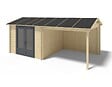 ALTANKA - Abri de jardin en bois - 17.4m2 - 5.79x3m - Ep. 28mm - Couleur: naturel - DOM640 - vignette