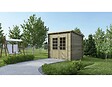 ALTANKA - Abri de jardin en bois - 5m2 - 2.5x2m - Traité - Ep. 28mm - Couleur: vert - DOM725 - vignette