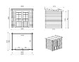 ALTANKA - Abri de jardin en bois - 5m2 - 2.5x2m - Traité - Ep. 28mm - Couleur: vert - DOM725 - vignette