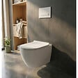 CERAMIA - PixL WC suspendu en céramique Vortex , fixations invisibles + abattant Soft-Close, Blanc mat (CEPX010RTORPWM) - vignette