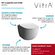 VITRA - SENTO Pack WC suspendu flush2.0 - Largeur: 365 mm - Profondeur : 540 mm - Hauteur : 340 mm - Blanc - vignette