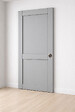 GD MENUISERIES - Porte Coulissante Athena 2 Panneaux Gris Clair H204 x L83 cm, serrure condamnation - vignette