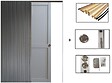 GD MENUISERIES - Porte Coulissante Athena Grise 2 Panneaux Largeur 83  + Système À Galandage - vignette