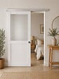 GD MENUISERIES - Porte Coulissante Athena Blanc H204 x L73 cm, Rail Alu, Coquilles - vignette