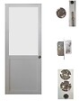 GD MENUISERIES - Porte Coulissante Athena Blanc H204 x L73 cm, serrure condamnation - vignette