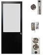 GD MENUISERIES - Porte Coulissante Athena Noir H204 x L83 cm, serrure condamnation - vignette