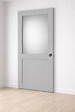 GD MENUISERIES - Porte Coulissante Athena Gris Clair Vitrée H204 x L73 cm, serrure condamnation - vignette