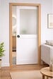 GD MENUISERIES - Porte Coulissante Athena Blanc H204 x L83 cm, Galandage, kit finition (coquille et tire doigt) - vignette