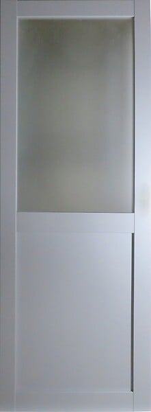 GD MENUISERIES - Porte Coulissante Athena Gris Clair Vitrée H204 x L83 cm - large