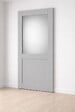 GD MENUISERIES - Porte Coulissante Athena Gris Clair Vitrée H204 x L73 cm - vignette