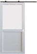 GD MENUISERIES - Porte Coulissante Athena blanc H204 x L93 cm, Rail Roulettes, Coquilles blanc - vignette